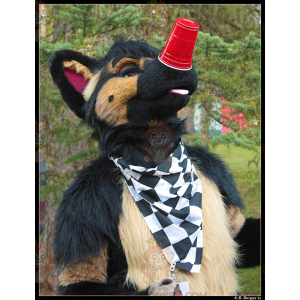 Brun og sort hund BIGGYMONKEY™ maskotkostume - Biggymonkey.com