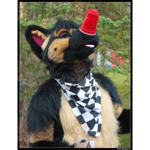 Brun og sort hund BIGGYMONKEY™ maskotkostume - Biggymonkey.com