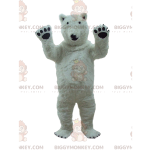 BIGGYMONKEY™ jääkarhun maskottiasu, valkoinen karhuasu