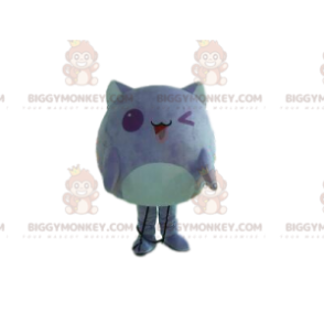 BIGGYMONKEY™ mascot costume little purple monster, purple