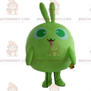 Green Rabbit BIGGYMONKEY™ Mascot Costume, Round Little Monster