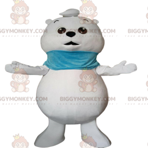 Lille hvid bjørn BIGGYMONKEY™ maskotkostume, bjørnekostume -