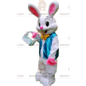 Κομψή στολή μασκότ BIGGYMONKEY™ White Rabbit, κοστούμι λαγουδάκι - Μασκότ κουνελιού - BIGGYMONKEY_08528 - BiggyMonkey.com