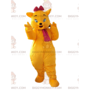 Kostým maskota žluté kočky BIGGYMONKEY™, kostým kočky, kočičí