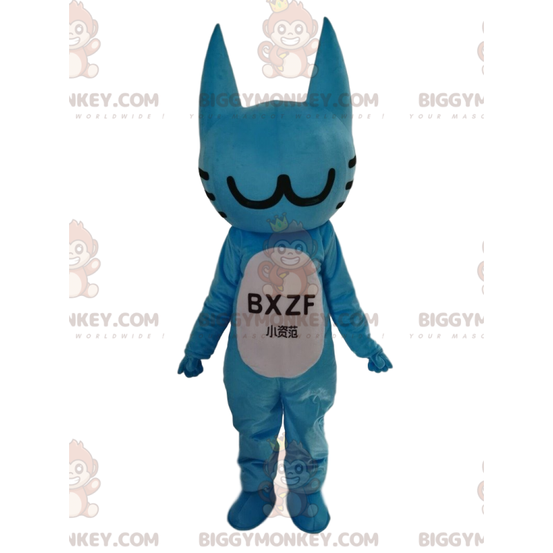 Blauwe kat BIGGYMONKEY™ mascottekostuum, aanpasbaar kostuum Blauwe kat BIGGYMONKEY™ mascottekostuum, aanpasbaar kostuum