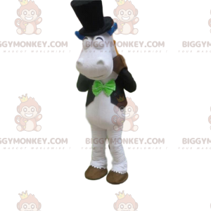 Traje de mascote BIGGYMONKEY™ Cavalo Branco, Traje equestre