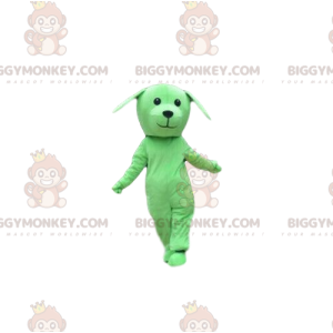 Grøn hund BIGGYMONKEY™ maskotkostume, vovsekostume, grøn fancy