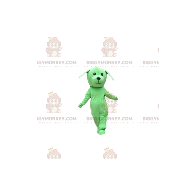 Green dog BIGGYMONKEY™ mascot costume, doggie costume, green Green dog BIGGYMONKEY™ mascot costume, doggie costume, green