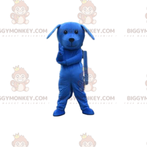 Blauer Hund BIGGYMONKEY™ Maskottchenkostüm, blaues Kostüm