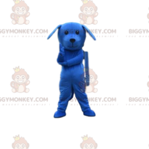 Στολή μασκότ Blue Dog BIGGYMONKEY™, Μπλε κοστούμι, Μπλε ζώο -