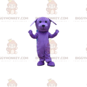 Purple dog BIGGYMONKEY™ mascot costume, purple costume, purple