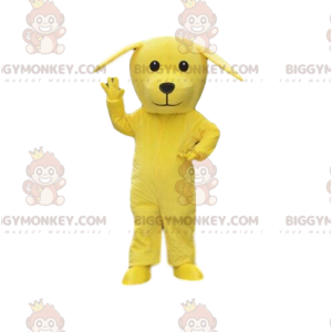 Costume de mascotte BIGGYMONKEY™ de chien jaune, costume de