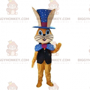 Στολή μασκότ Orange Bunny BIGGYMONKEY™ με στολή Magician, μαγική στολή - Μασκότ κουνελιού - BIGGYMONKEY_08545 - BiggyMonkey.com