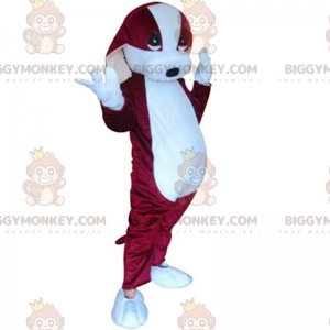 Costume de mascotte BIGGYMONKEY™ de chien rouge et blanc