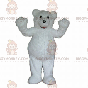 Λευκή στολή μασκότ BIGGYMONKEY™ teddy, στολή λευκής αρκούδας, πολικό ζώο - Μασκότ αρκούδας - BIGGYMONKEY_08558 - BiggyMonkey.com