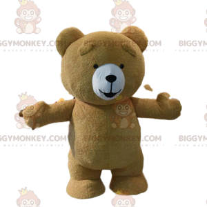 Big Brown Teddy BIGGYMONKEY™ Maskottchen-Kostüm