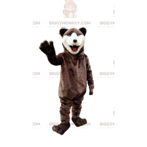 Bear BIGGYMONKEY™ mascot costume, brown bear costume, wild