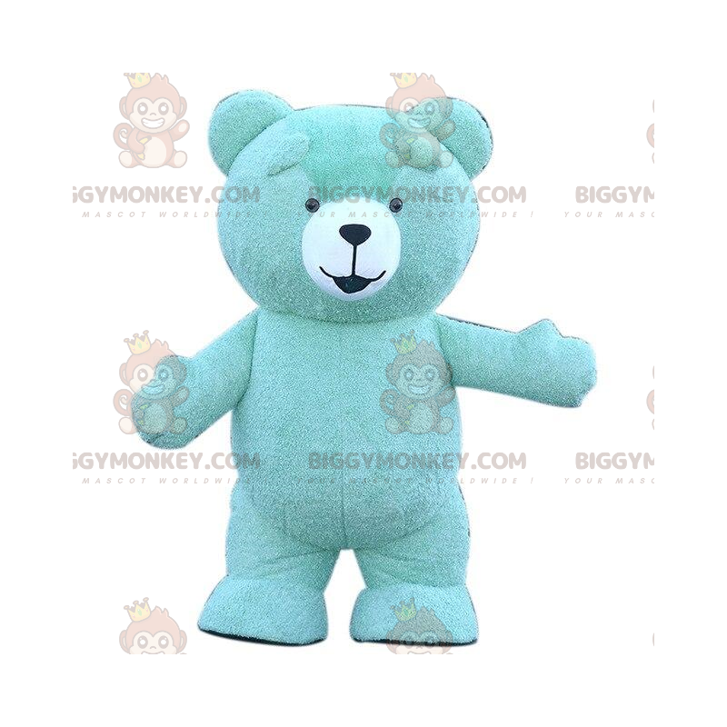 Big Blue Teddy BIGGYMONKEY™ Mascot Costume, Blue Bear Costume - Big Blue Teddy BIGGYMONKEY™ Mascot Costume, Blue Bear Costume -