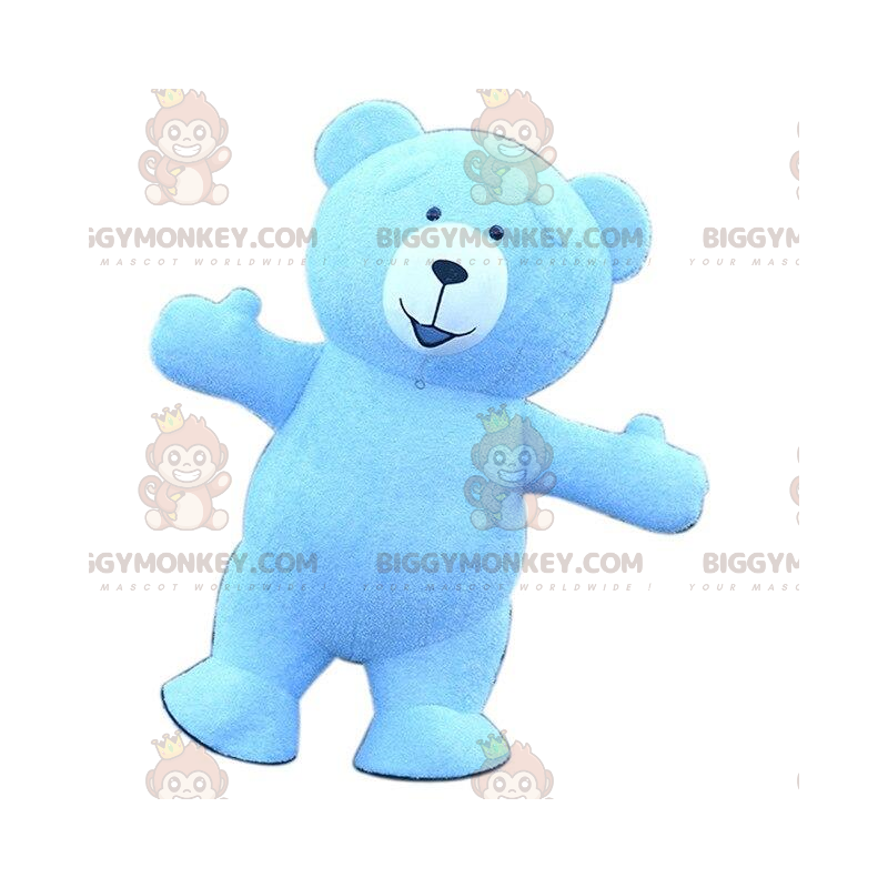 Costume de mascotte BIGGYMONKEY™ de gros nounours bleu, costume Costume de mascotte BIGGYMONKEY™ de gros nounours bleu, costume