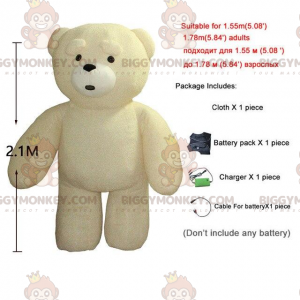 Gigantischer Teddybär BIGGYMONKEY™ Maskottchen-Kostüm