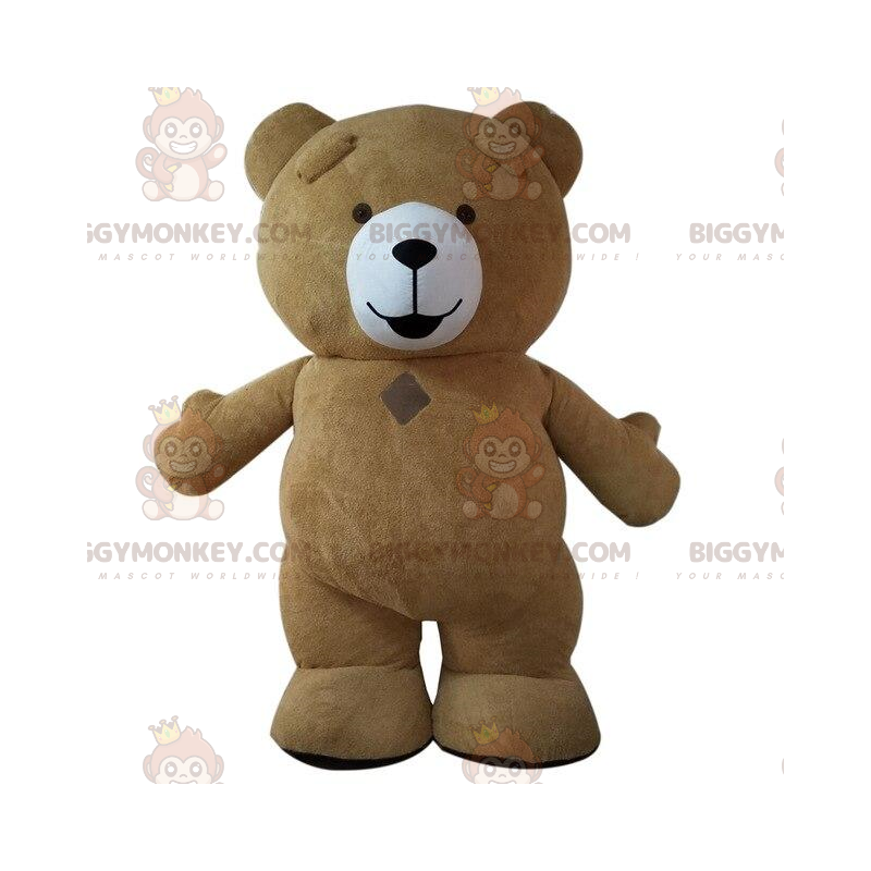 Big Brown Bear BIGGYMONKEY™ maskottiasu, ruskea nalleasu -