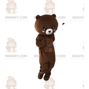 BIGGYMONKEY™ mascot costume plush teddy bear with hearts, bear