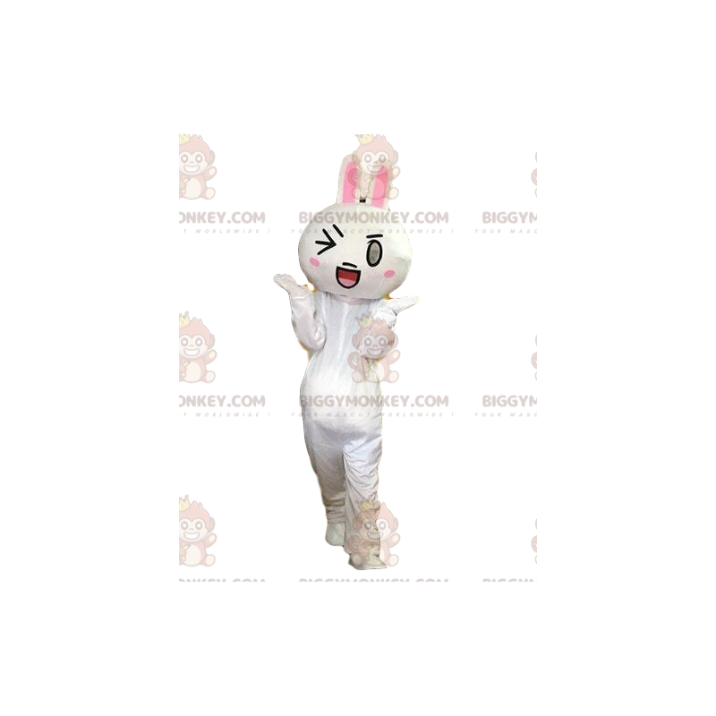 Costume de mascotte BIGGYMONKEY™ de lapin blanc, costume clin