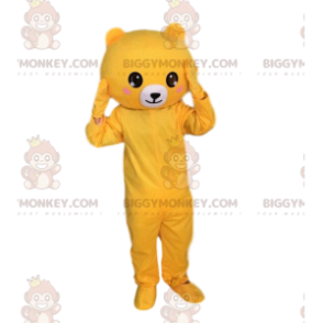 Kostým maskota žlutobílého medvídka BIGGYMONKEY™, kostým medvídka - Maskot medvěda - BIGGYMONKEY_08588 - BiggyMonkey.com