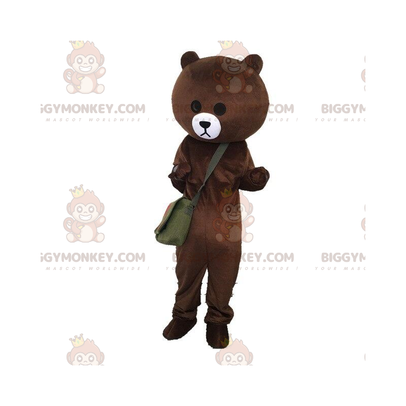 Karhun BIGGYMONKEY™ maskottiasu pussilla, pehmoinen Karhun BIGGYMONKEY™ maskottiasu pussilla, pehmoinen