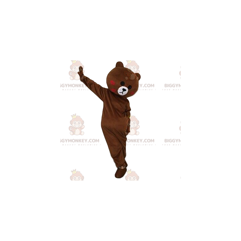 Bruine teddybeer BIGGYMONKEY™ mascottekostuum, berenkostuum Bruine teddybeer BIGGYMONKEY™ mascottekostuum, berenkostuum
