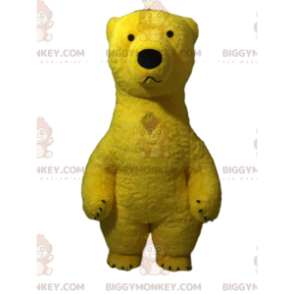 Φουσκωτό κίτρινο Teddy BIGGYMONKEY™ μασκότ στολή, κοστούμι κίτρινης αρκούδας - Μασκότ αρκούδας - BiggyMonkey.com