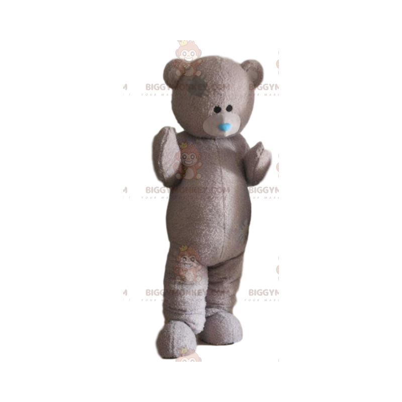 Traje de mascote de ursinho cinza BIGGYMONKEY™, traje de urso Traje de mascote de ursinho cinza BIGGYMONKEY™, traje de urso