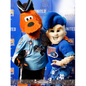 BIGGYMONKEY™s mascot: an orange dog and a holiday boy –