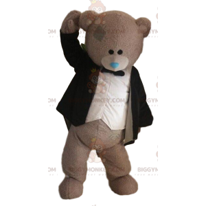 Grå bjørn BIGGYMONKEY™ maskot kostume, brudgom kostume
