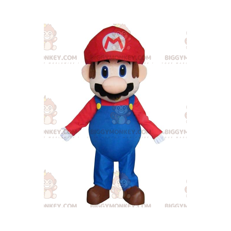 Costume de mascotte BIGGYMONKEY™ de Mario, plombier de jeux Costume de mascotte BIGGYMONKEY™ de Mario, plombier de jeux
