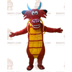 BIGGYMONKEY™ mascot costume of Mushu, the famous dragon in