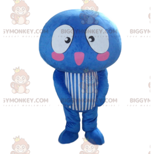 Costume de mascotte BIGGYMONKEY™ de champignon bleu géant