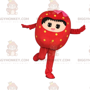 Red Strawberry BIGGYMONKEY™ Mascot Costume, Giant Strawberry