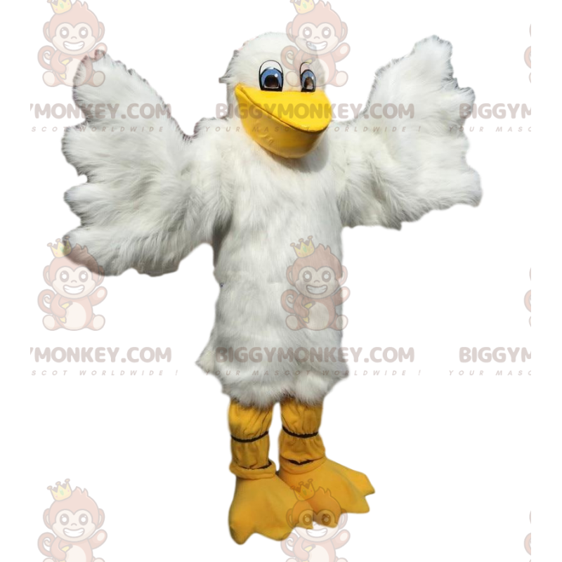 Pelican BIGGYMONKEY™ mascot costume, seagull costume, gull -
