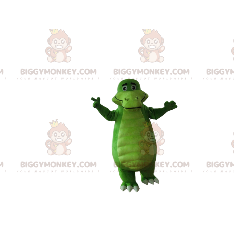 Vihreä krokotiili BIGGYMONKEY™ maskottiasu Vihreä krokotiili BIGGYMONKEY™ maskottiasu