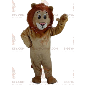 Brown lion BIGGYMONKEY™ mascot costume, lion costume, lion