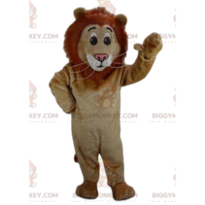 Traje de mascote de leão marrom BIGGYMONKEY™, fantasia de leão