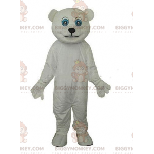Eisbär BIGGYMONKEY™ Maskottchenkostüm, Polar Teddy BIGGYMONKEY™