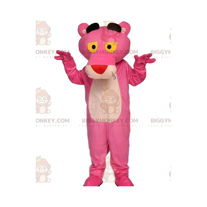 Słynny kostium maskotka Różowa Pantera BIGGYMONKEY™ - Słynny kostium maskotka Różowa Pantera BIGGYMONKEY™ -