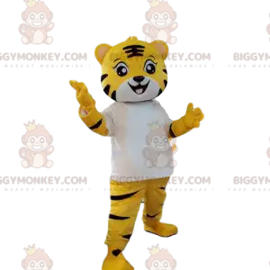 Maskotka BIGGYMONKEY™ żółtego, białego i czarnego tygrysa
