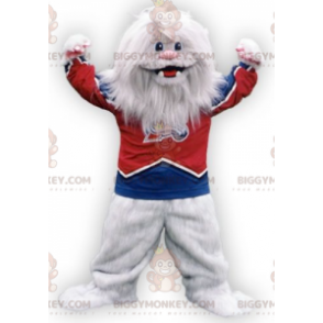 Furry White Monster White Yeti BIGGYMONKEY™ maskotkostume - Monster maskoter - BIGGYMONKEY_0988 - BiggyMonkey.com