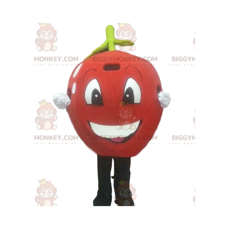 Red Apple BIGGYMONKEY™ Mascot Costume, Red Cherry Costume