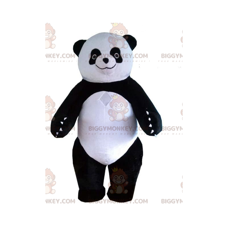 BIGGYMONKEY™ mascottekostuum van zwarte en witte panda, Azië BIGGYMONKEY™ mascottekostuum van zwarte en witte panda, Azië