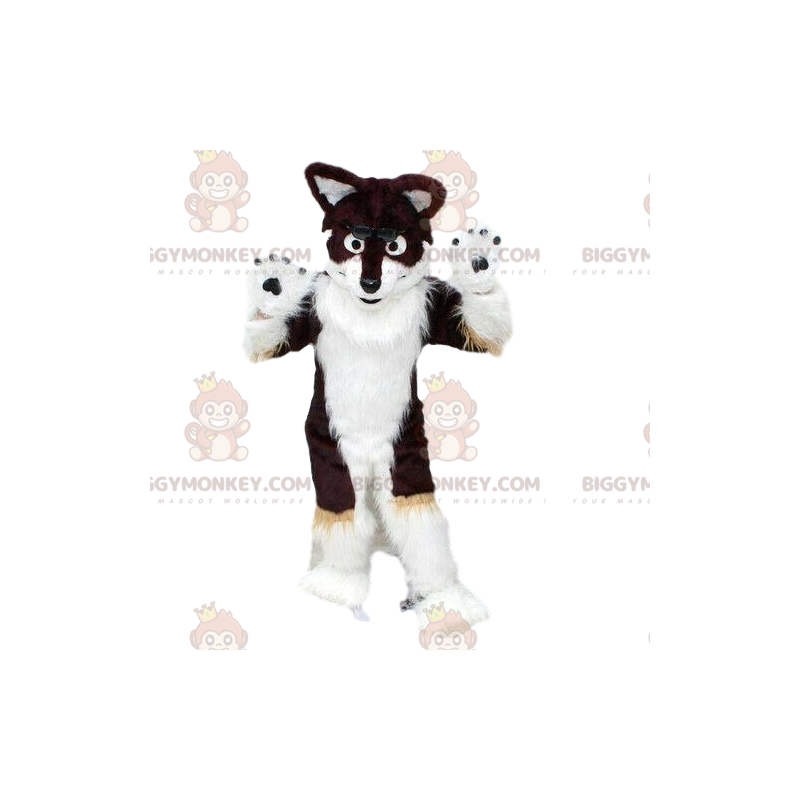 BIGGYMONKEY™ costume mascotte cane husky, bianco e nero BIGGYMONKEY™ costume mascotte cane husky, bianco e nero