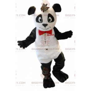 Traje de mascote de panda preto e branco bonito BIGGYMONKEY™ –